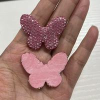 Étui de téléphone et de tablette de luxe, grand, rouge, orné de diamants, avec motifs bouche, lèvre, nœud, cœur, miroir, étoile, lumière, et breloques décoratives pour loisirs créatifs DIY