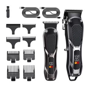 <span class=keywords><strong>Tondeuse</strong></span> à cheveux électrique professionnelle pour hommes avec ciseaux en acier inoxydable et cape – <span class=keywords><strong>Kit</strong></span> complet pour barbier - Product Image 6