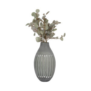 Vaso Ovale Decorativo Moderno in Vetro con Profilo Scolpito per Soggiorno, Camera da Letto, Ufficio e Tavolo - Product Image 2