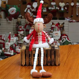 Weihnachts schmuck einziehbare stehende Spielzeug-Weihnachts figuren für Home Indoor Outdoor-Dekoration