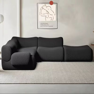 Canapé Modulable Nordique Moderne à Rangée Droite, <span class=keywords><strong>Tissu</strong></span> Minimaliste Italien, Compression Sous Vide, pour Salon, Design d'Auteur - Product Image 3