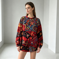 Tissu tricoté haut de gamme en fausse fourrure de vison avec motif cachemire complexe 750 GSM pour vêtements de luxe pour filles et plaids décoratifs