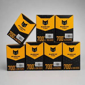고품질 블랙캣 <span class=keywords><strong>700C</strong></span> 700x23/25 700x28/32 700x35/43 부틸 고무 슈레더 밸브 프레스타 밸브 이너튜브 (로드 바이크용) - Product Image 1