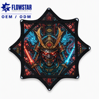 Bandana carrée en coton écologique réactive aux UV avec logo personnalisé Flow Star Dance, articles de divertissement, service ODM, vente en gros, approvisionnement en vrac