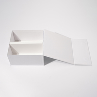 Boîte cadeau blanche mate personnalisée avec couvercle à charnière et insert de séparation, vente en gros, emballage pour compléments alimentaires, boissons probiotiques, bien-être