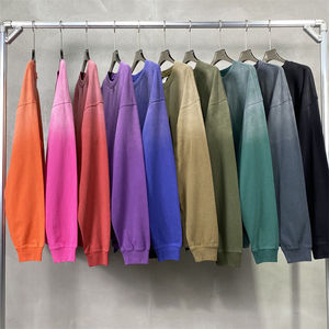 Camiseta personalizable de algodón lavado ácido de manga larga lisa de peso pesado básico - Product Image 2