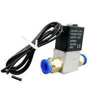 Vanne solénoïde pneumatique à deux voies normalement fermée, connecteur rapide 12V-220V 1/4\" pour applications CNC air/gaz