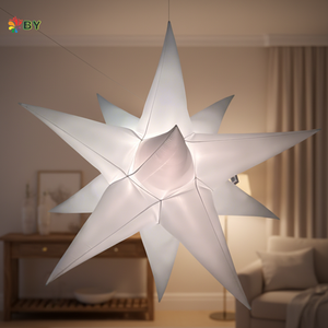 Letrero Luminoso Inflable con Forma de Estrella, Iluminación LED, Letrero Inflable con Forma de Estrella Blanca, Oferta Especial, Modelo de Estrella Inflable - Product Image 1