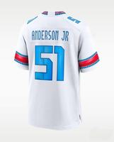 Vente en gros de haute qualité # 12 Collins # 51 Anderson Jr # 7 Stroud # 1 Maillot de football américain brodé Dell, édition limitée, maillot cousu