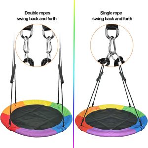 NUEVO Columpio Infantil de Acero y Tela Resistente de 40 Pulgadas con Barra de Agarre para Uso en Interiores/Exteriores, Parque de Trampolines - Product Image 2