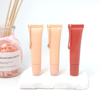 Tube cosmétique 8g, emballage pour gloss à lèvres, tube compressible, personnalisé, vide, tête de vibration en céramique, impression sérigraphique, impression UV