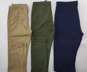 <span class=keywords><strong>Pantaloni</strong></span> da uomo in cotone <span class=keywords><strong>kaki</strong></span> e nero e <span class=keywords><strong>verde</strong></span> oliva tinta unita <span class=keywords><strong>pantaloni</strong></span> da uomo in forma dritta e Comfort elasticizzati <span class=keywords><strong>pantaloni</strong></span> Chino - Product Image 3