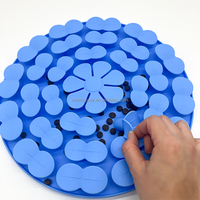 MoMoPaw Mint Pet Sniffing Training Hot Selling Dog Sunflower Round Flower Silicone Dog Snuffle Mat untuk Anjing Kucing