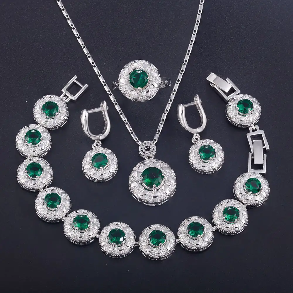 water proof rhodium jewelry set bijouterias crystal bracelet necklace earring set non tarnish jewellery