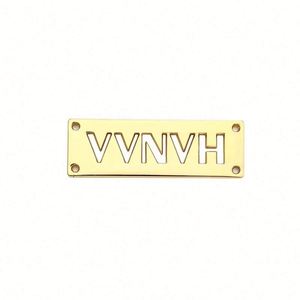 Custom Gold Eco-Friendly Press Clothing Labels Brand Logos Tags Garment <b>Accessories</b> for Clothing - Product Image 3