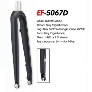 Hợp kim nhôm xe đạp phía trước ngã ba, xe đạp cứng nhắc ngã ba 20 '', 24'',26 '', 700C, phụ tùng xe đạp đường - Product Image 5