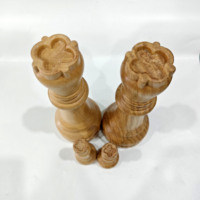 Tallado CNC en Madera de Nogal Negro Personalizado para Juegos de Ajedrez y Componentes de Juegos de Mesa, Artesanía en Madera Sólida de Primera Calidad