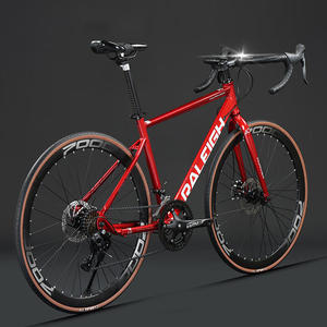 <span class=keywords><strong>Vélo</strong></span> de route 700C en alliage d'aluminium, cadre rigide, double frein à disque, 18 vitesses, fourche à suspension, capacité de charge de 160 kg, pédales à rouleaux, pour hommes adultes - Product Image 4