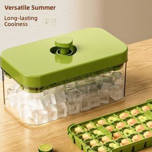 Bandeja de silicona cuadrada de grado alimenticio para cubitos de hielo con tapa, congelación rápida y fácil desmolde, capacidad de 0.1-10L, juego de almacenamiento para hacer hielo en el hogar - Product Image 2