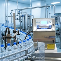 Imprimante jet d'encre industrielle automatique Willita pour le codage par lots CIJ, pour bouteilles rondes, câbles, codes QR, impression de date et de numéros
