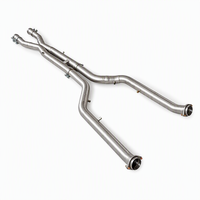 Tuyau d'échappement intermédiaire SS304 pour BMW G90 G99 M5 4.4T V8 S68, échappement central à haut débit avec résonateur X-Pipe pour performance