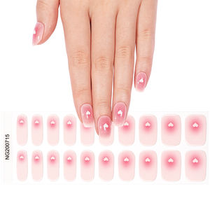 Adesivi per Unghie Ecologici e Duraturi, Design 2D Occhio di Gatto, Pois, Strisce di Gel Semi-Polimerizzato, Punte in Gel UV Resistenti - Product Image 6