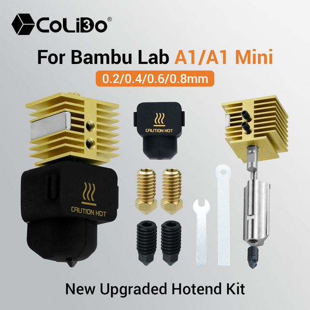 For Bambu Lab A1/A1 Mini Hotend Kit 0.4mm Nozzle Brass Hotend Newly Upgraded Hotend Assembly High-Speed Edition for 3D Printers