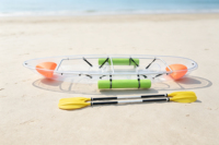 Kayak transparent en polycarbonate pour deux personnes, livraison directe d'usine |   Bateau transparent pour photographie en lieux touristiques, vente en gros