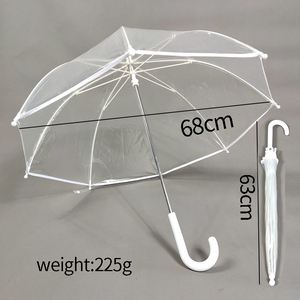 <span class=keywords><strong>Parapluie</strong></span> droit <span class=keywords><strong>transparent</strong></span> personnalisable de haute qualité pour enfants, <span class=keywords><strong>parapluie</strong></span> de pluie moderne à commande manuelle, logo et taille personnalisés - Product Image 2