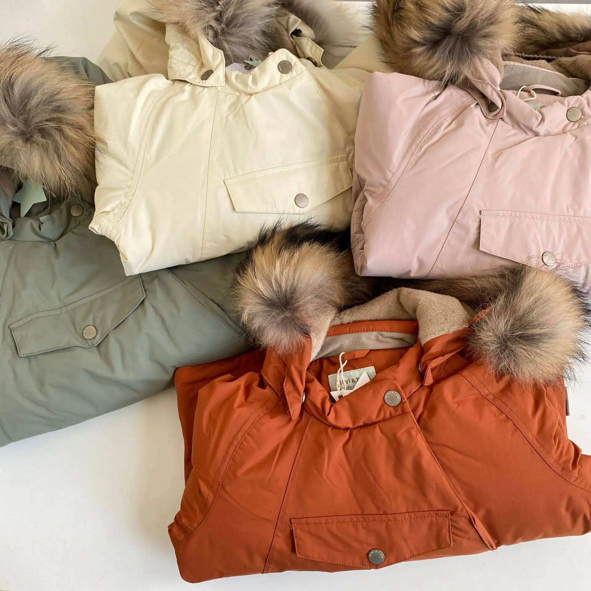 Chaqueta de esquí impermeable con capucha para niños y niñas, Chaqueta de algodón suelta y pesada para niños de 1 a 8 años, 2022