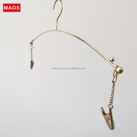 Cintres métalliques personnalisés pour expositions commerciales, cintres durables pour vêtements ajustés, cintres pour lingerie, cintres pour sous-vêtements or et or rose