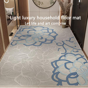<span class=keywords><strong>Tapis</strong></span> d'entrée en polyester personnalisé en gros, imprimés de fleurs végétales, <span class=keywords><strong>tapis</strong></span> de sol d'entrée de luxe léger, confortable, <span class=keywords><strong>tapis</strong></span> de porte d'entrée de maison - Product Image 2