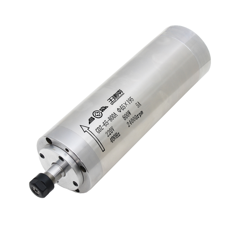 Двигатель шпинделя с водяным охлаждением 800 Вт 65 мм * 195 мм для маршрутизатора с ЧПУ