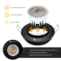 Support de Plafonnier LED Encastré pour Projet de Décoration Domestique, Support de Douille GU10 MR16, Cadre de Fixation pour Spot LED et Downlight