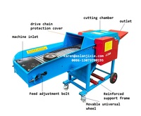 Machine à hacher le gazon pour animaux, pour chatons et fuits, broyeur d'herbe, Machine de découpe pour la paille, Chuff et silencieux