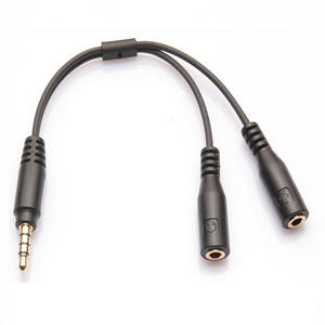 Câble de câble AUX <span class=keywords><strong>pour</strong></span> haut-parleur 20cm mâle vers 2 femelles <span class=keywords><strong>Casque</strong></span> <span class=keywords><strong>filaire</strong></span> Câble audio d'extension jack 3.5mm - Product Image 1