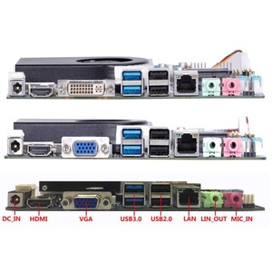 Carte Intel Slim mini-itx tout-en-un skylake-u Core i3-6100U i5-6200U i7-6500U i3-7100U,i5-7200U,i7-7500U SO-<span class=keywords><strong>DDR</strong></span> Core12/19VDC - Product Image 5