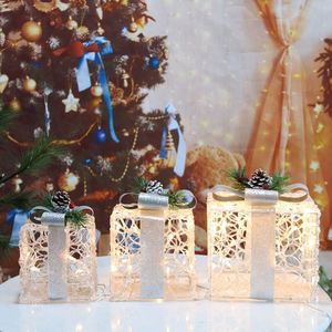 Novedades: Caja de Regalo Acrílica de 48L con Luz LED Blanca Cálida para Decoraciones Navideñas, Luz Nocturna para Interiores y Exteriores - Product Image 4