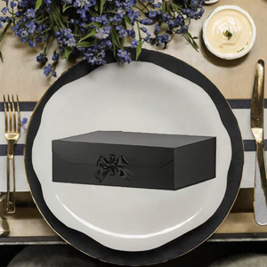 GoooodGift Extra <b>Large</b> Wedding <b>Gift</b> <b>Box</b> Black Ribbon Magnetic Closure Biodegradable Corrugated Board 19x16x6 Inches Rectangle - Product Image 3