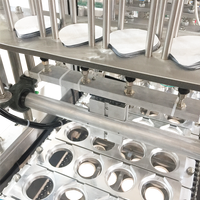 Machine de remplissage et de scellage de gobelets pour poudre de gelée et boissons, 4 têtes, multifonction, en acier inoxydable 304, haute productivité
