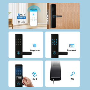 Alexa Cerradura Inteligente TTlock APP Apartment Management Lock Biométrico Huella digital Contraseña 6068 6085 Cerradura inteligente - Product Image 2