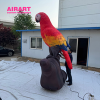 Modèle de ballon gonflable en forme de toucan pour exposition d'art, style d'oiseau gonflable personnalisé