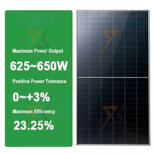 Panel Solar Monocristalino de Alta Calidad de 650W Tipo N para Topcon BIPV HJT MWT, Panel Solar Fotovoltaico Mono de 650W de Alta Calidad con Vidrio de Silicio - Product Image 2