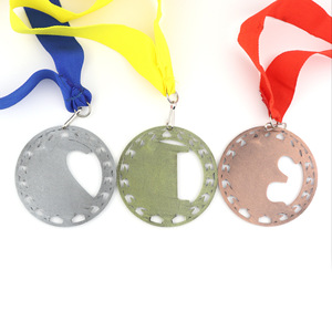 Médaille vierge en métal personnalisée 1 2 3 places Médaille d'honneur or argent bronze Médailles sportives avec ruban - Product Image 6