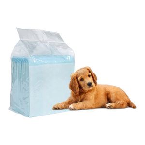 Tapis de propreté pour animaux de compagnie, fabrication OEM, prix compétitif, échantillon gratuit, 60x60cm, 50g, bleu, jetable, absorbant, pour l'apprentissage de la propreté des animaux - Product Image 3