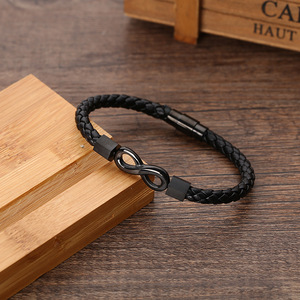 Pulsera de Cuero Trenzado para Hombre, Estilo Coreano, Accesorio de Moda, Venta al Por Mayor del Fabricante, Disponible en Stock - Product Image 6