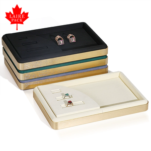 Organisateur de bijoux en microfibre noire personnalisé LAIRE, plateau de présentation de bijoux de luxe - Product Image 2