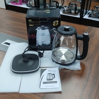 Bouilloire électrique sans fil en verre YINGZHENG Spotkitchen 2L 1500W avec fonction maintien au chaud et base rotative à 360 degrés
