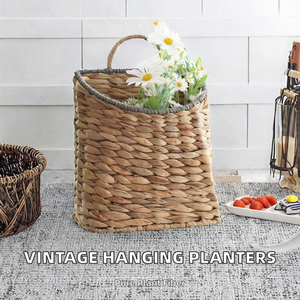 Macetas Colgantes de Ratán para Suculentas, Soportes Vintage para Pared y Suelo, Ecológicos, Ligeros y Duraderos - Product Image 2
