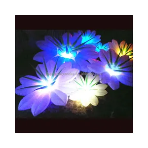 2023 Decorative LED light artificial inflatable flower chain for sale